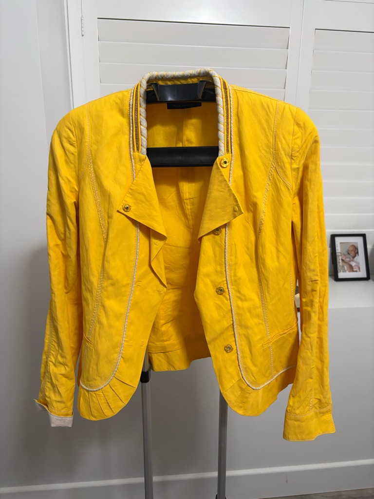 Elie Tahari Yellow Tailored Lightweight Blazer